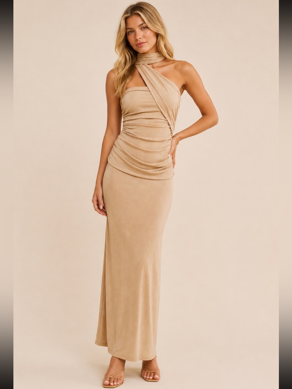 Tojha Women's Champagne Iesha Maxi Dress Size 6 - 36751